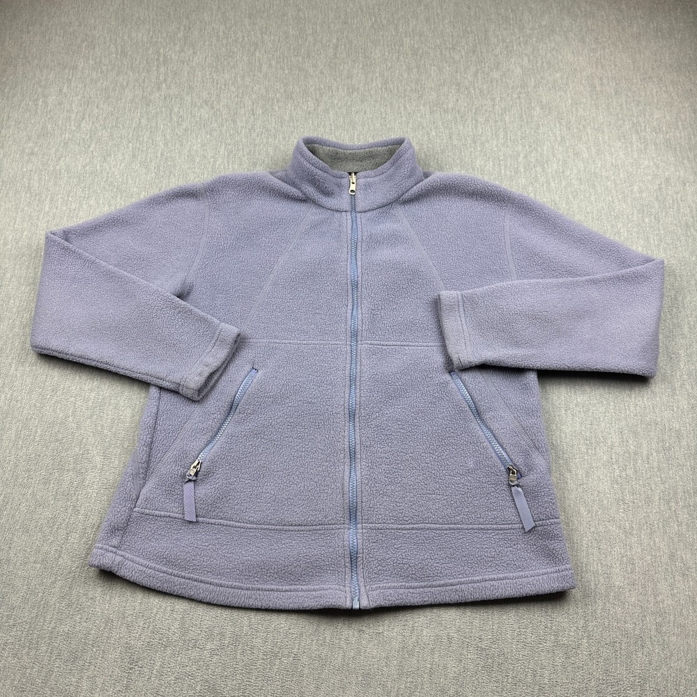 Vintage Patagonia Jacket Womens Large Purple Synchilla Full Zip Coat Made In USA